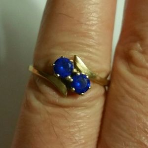 14K Gold Hampton Blue Topaz Ring